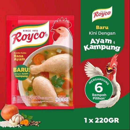 

Royco Ayam Royco Sapi 220g dus isi 24 / Royco 220g dus / Royco 24 x 220g dus