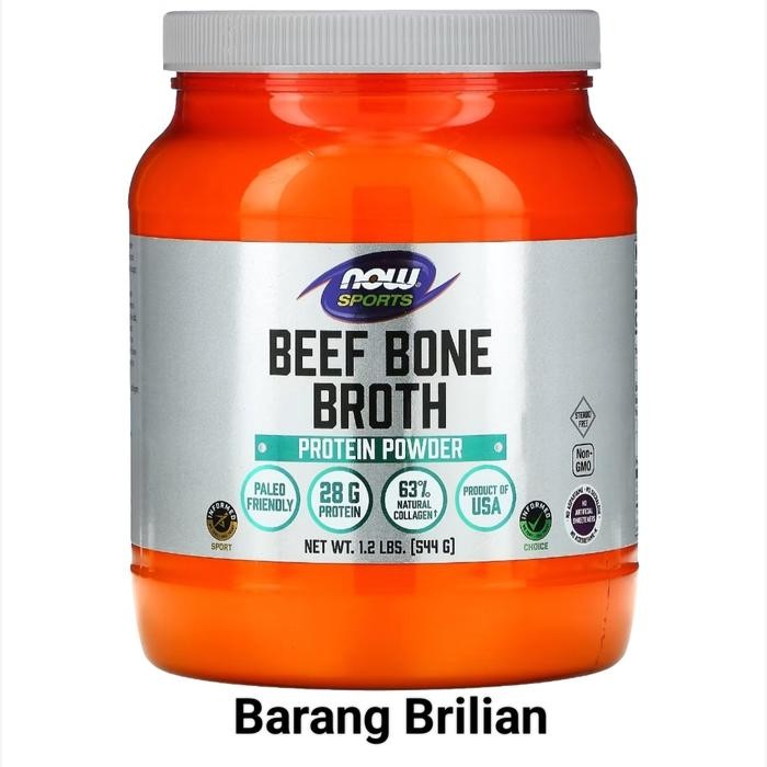 

Now Beef Bone Broth Protein Powder 544 Gram ORI USA