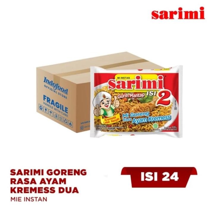 

1 Dus isi 24 bks - Sarimi isi 2 mi goreng rasa ayam kremes