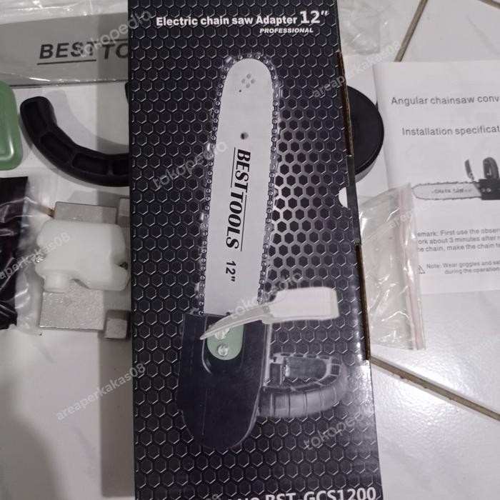 adaptor chainsaw gerinda 12" , chainsaw mini gerinda 12"