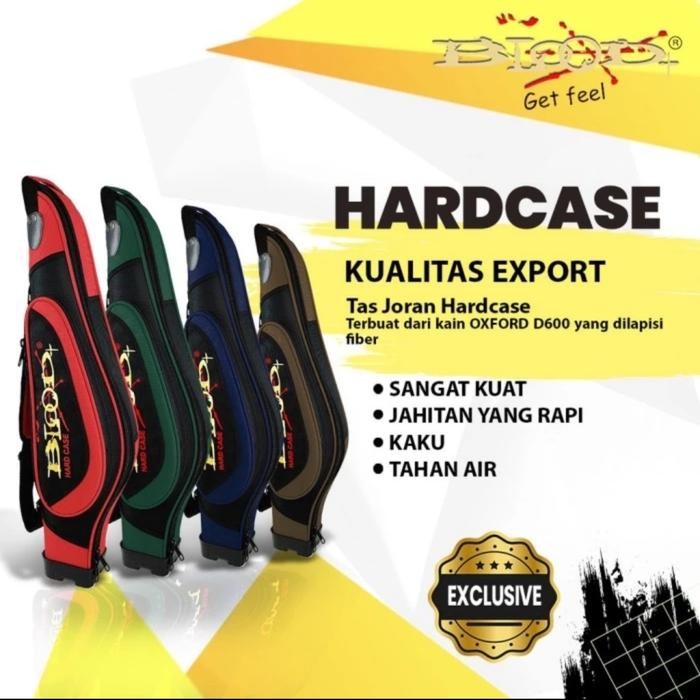 KHUSUS GRAB tas pancing import blood hard case 100cm mangkok kaku