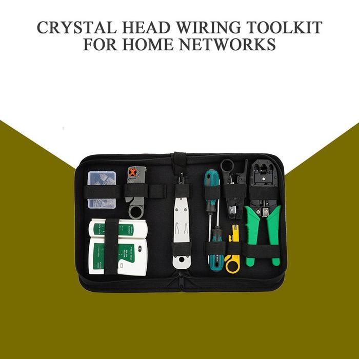 Paling Murah Network Cable Repair Tool Kit Set Crimping Maintenance Stripper Tool