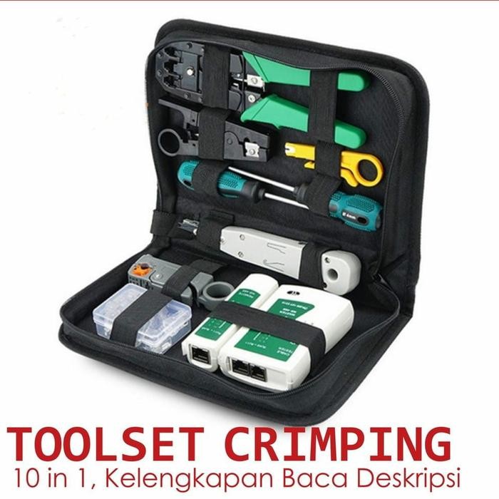 Terbaik Toolkit Paket Network Repair Tang Crimping Lan Tester Rj45 Rj11