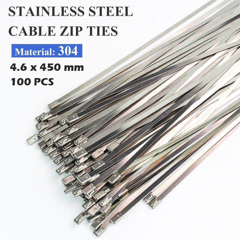 

[Bagusnya] ISFRIDAY Kabel Ties Stainless Steel Anti Karat Multifungsi 100 PCS - IF10