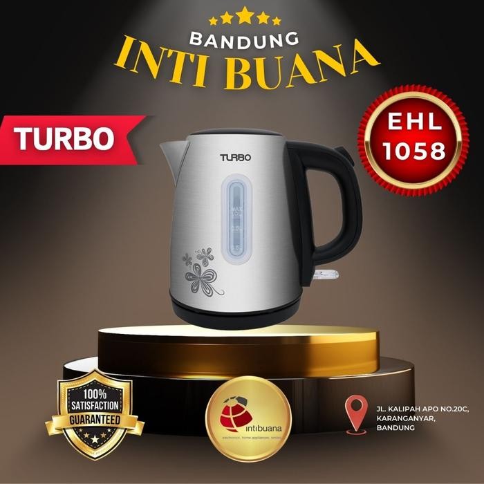 TURBO Kettle Stainless 1 Liter - EHL1058 Teko Listrik EHL 1058