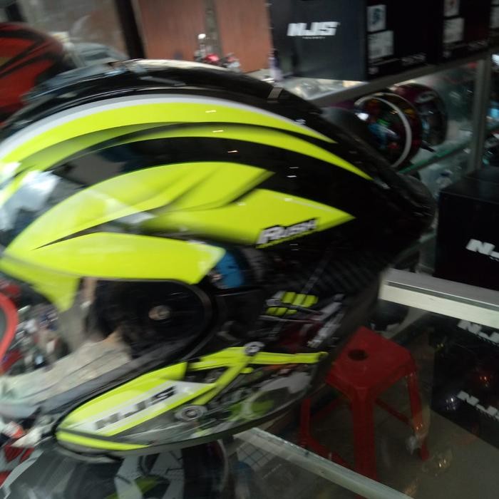 Helm Njs Kairos Dv Helm Half Face Motif Hijau