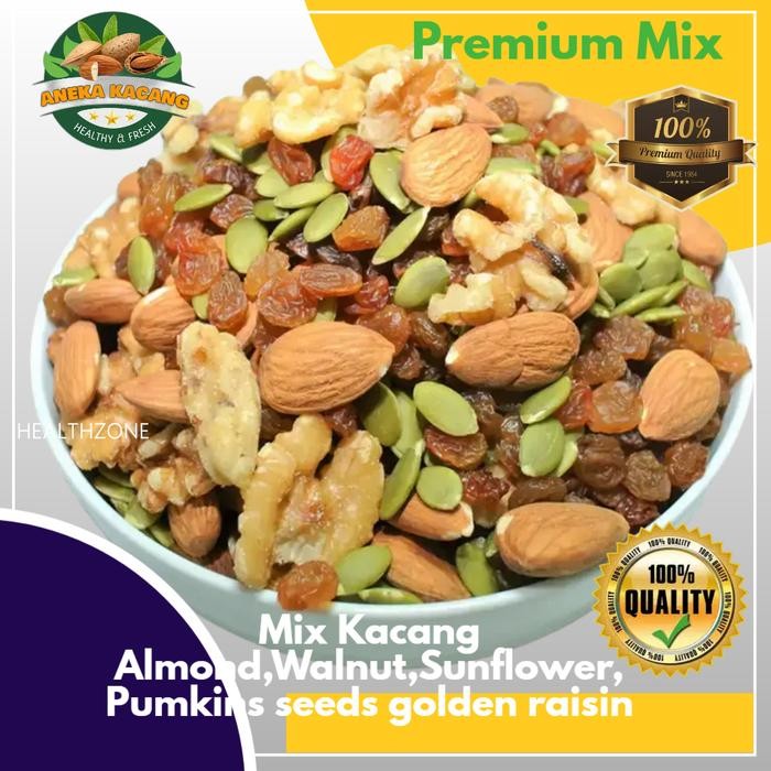 

Premium Mix Nuts / Trail Mix/Kacang Mix 1Kg Terlaris