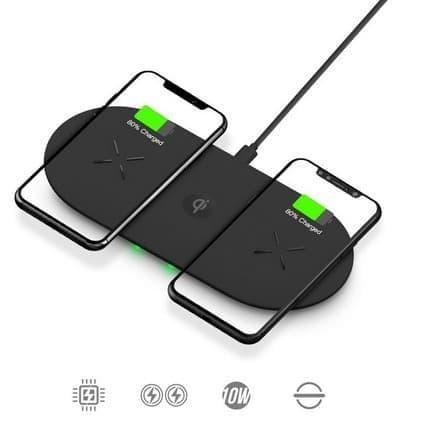 TERBARU KAJSA M7 3-IN-1 QI FAST WIRELESS CHARGER + ADAPTER - BLACK TERMURAH