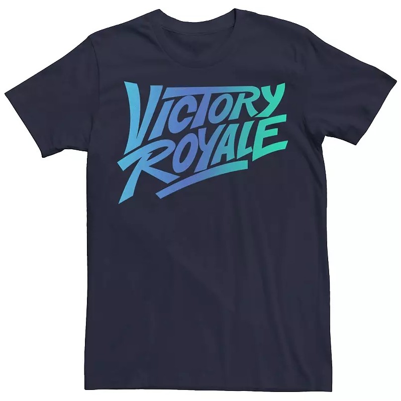 Kaos Logo Gradien Fortnite Victory Royale Katun CrewNeck Unisex Pria Wanita