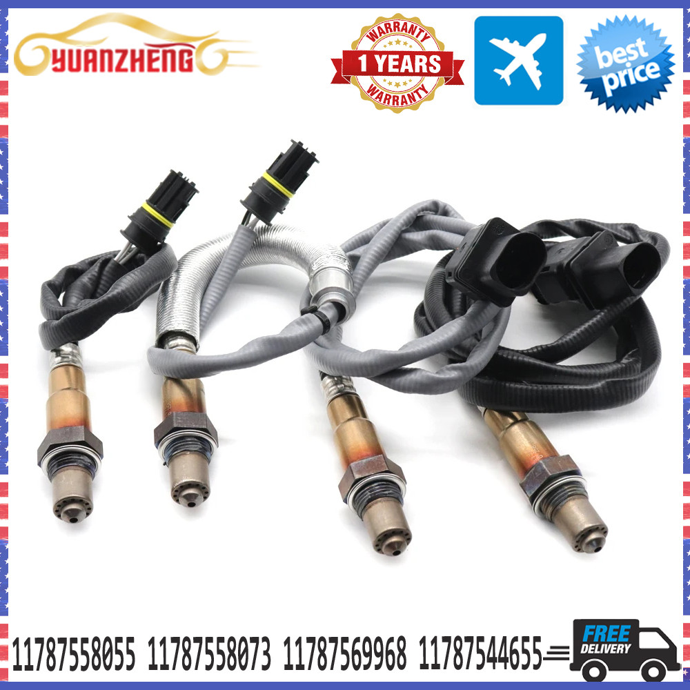 PROMO HARI INI  4pcs NEW Front Rear Lambda Probe O2 Oxygen Sensor 11787558055 11787558073 1178756996