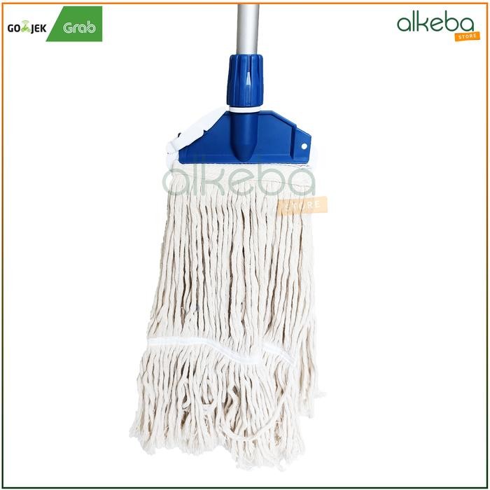 MOP PEL SET KOMPLIT KAIN PUTIH STANDAR / TONGKAT + FRAME MOP + KAIN - PEL SET TARIK DORONG