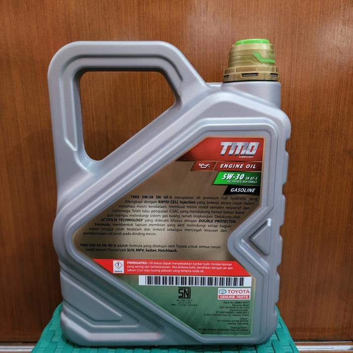 oli toyota tmo bensin sae 5w-30 full synthetic 4 liter