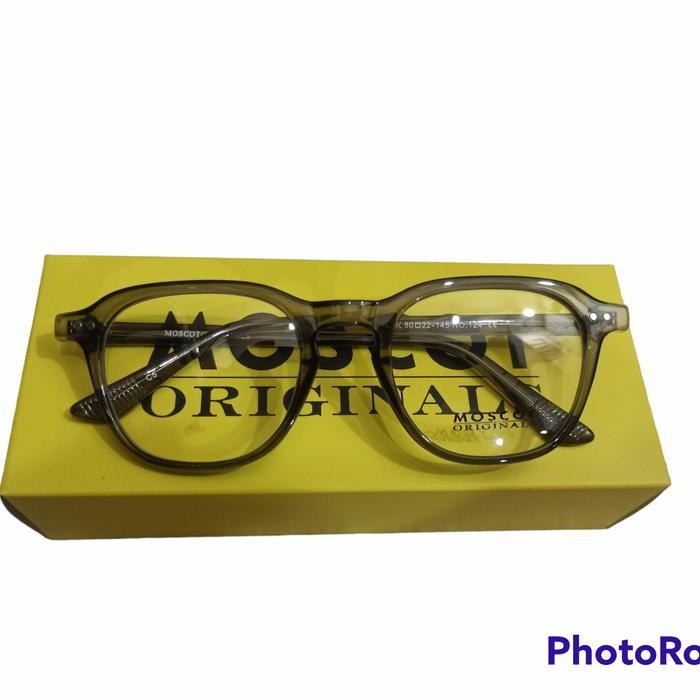 Frame Kacamata Minus Pria Moscot Billik Transparan Grey