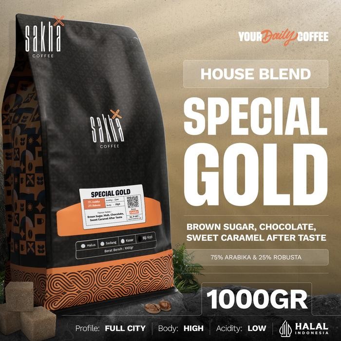 

Nespresso Coffee - Kopi Special Gold Espresso House Blend Coffee Beans 1Kg Biji / Bubuk