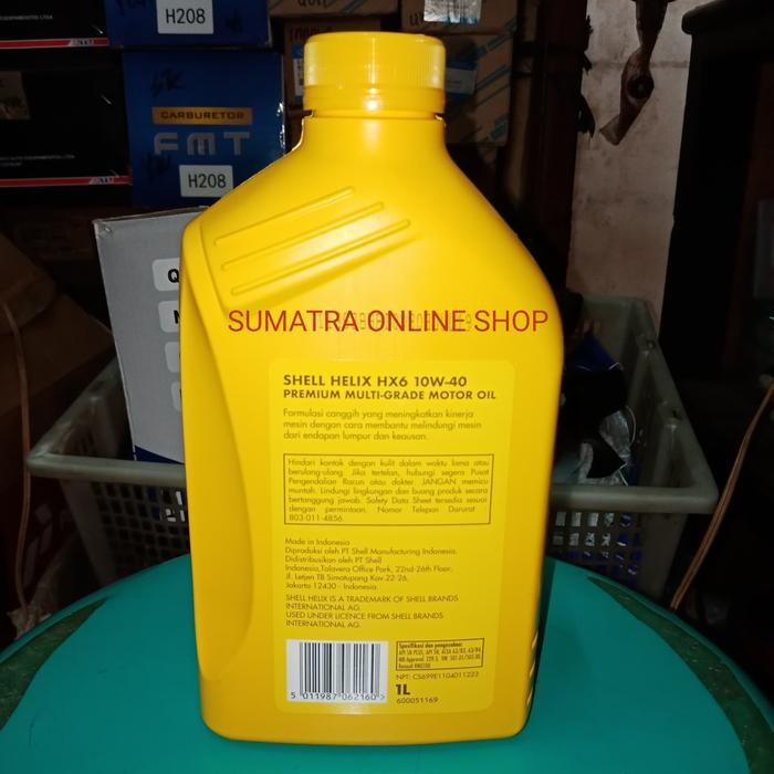 Oli shell helix hx6 1liter 10w-40 diesel bensin