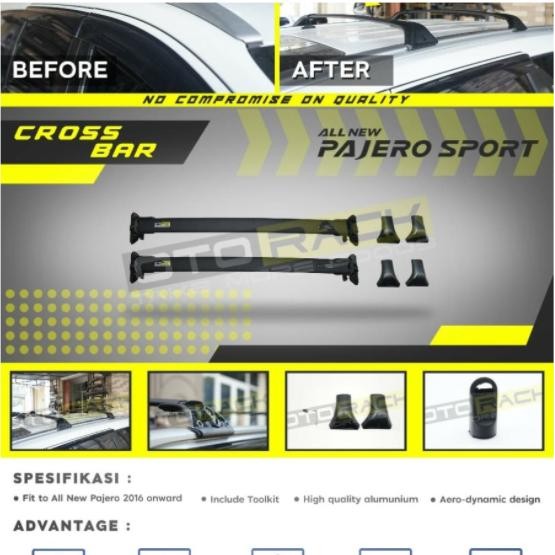 Terbaik Cross Bar / Crossbar Khusus All New Pajero Sport 2016 - 2021