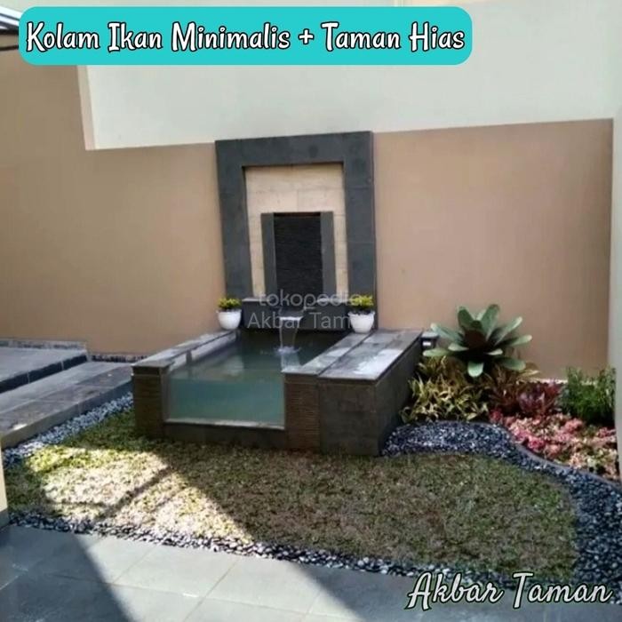 Kolam Ikan Minimalis Plus Taman Cantik / Pembuatan Kolam Dan Taman