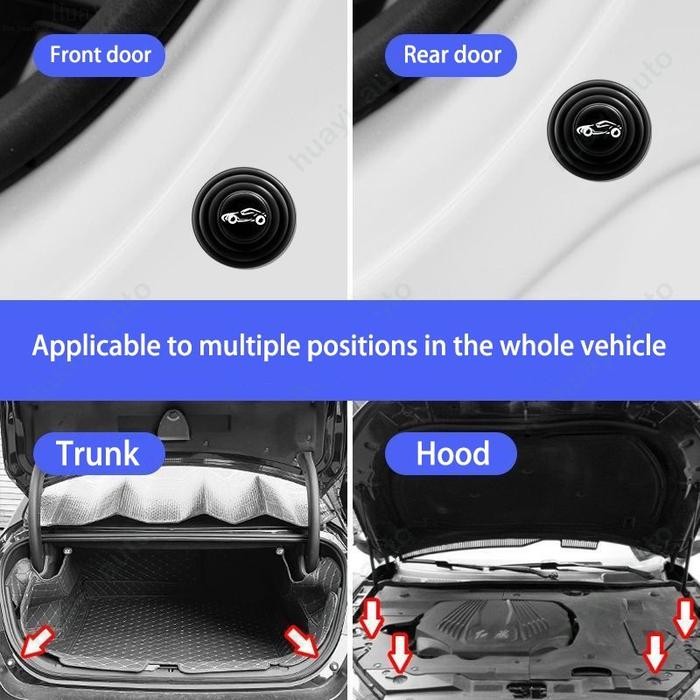 16Pcs Peredam Pintu Mobil Karet Peredam Pintu Mobil Bantalan Pintu Mobil Bantalan / Peredam Getaran