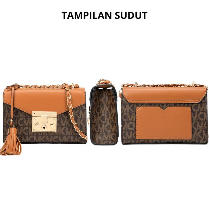 Mkmc Shoulder Bag Wanita Tas Selempang Slingbag Wanita Kekinian Korean Style Fashionable Elegant Tas