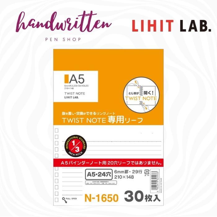 

Lihit Lab N-1650 Loose Leaf Paper A5 Kode 196