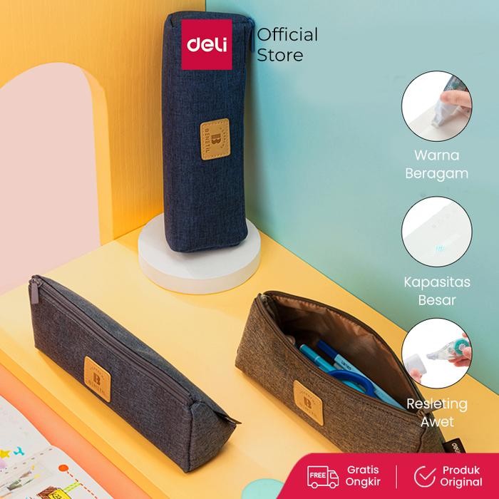 

Deli Pencil Pouch/Tempat Pensil Penyimpanan Besar design simple 670XX - Type 69