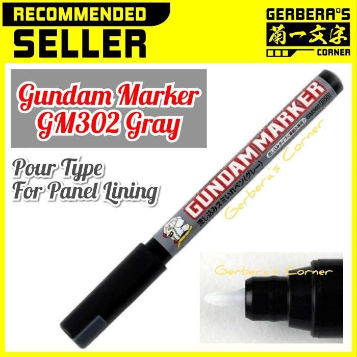 

Gundam Marker Pour Type Gray GM302 Slushing Panel Lining Mr Hobby