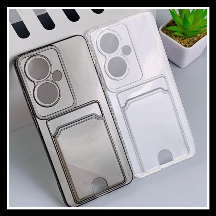Oppo Reno 11F Reno11 F 5G Case Neo Crystal Card Slot Original Soft Casing Clear Silicone Bening