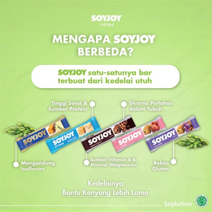 

Diskon! Promo Soyjoy Almond & Chocolate 6 Bar Snack Cokelat Kedelai