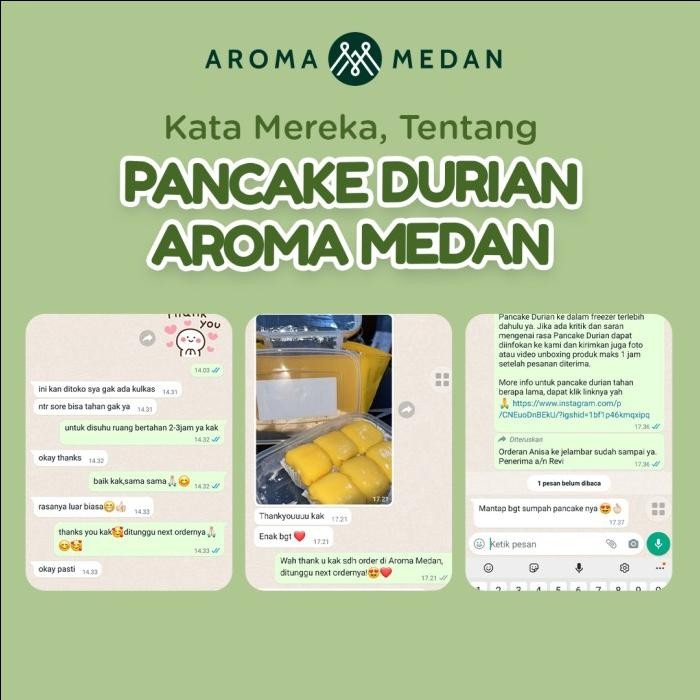 

Diskon! Promo Pancake Durian Aroma Medan Isi 8 + Cooling Bag Frozen Dessert