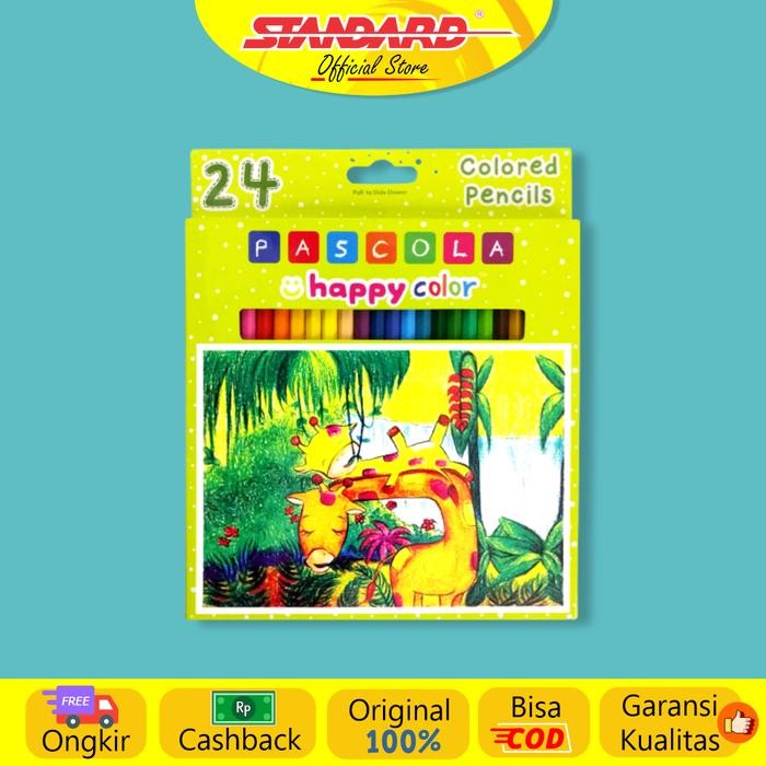 

Standard - Pascola Happy Color Pencil 24 / Set ( Pensil Warna / Pewarna / Coloring )
