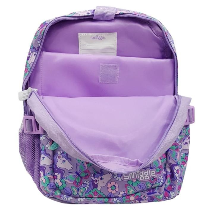 Tas Smiggle Unicorn Ungu / Tas Ransel Smiggle Anak Perempuan Unicorn Flower Purple / Tas Anak