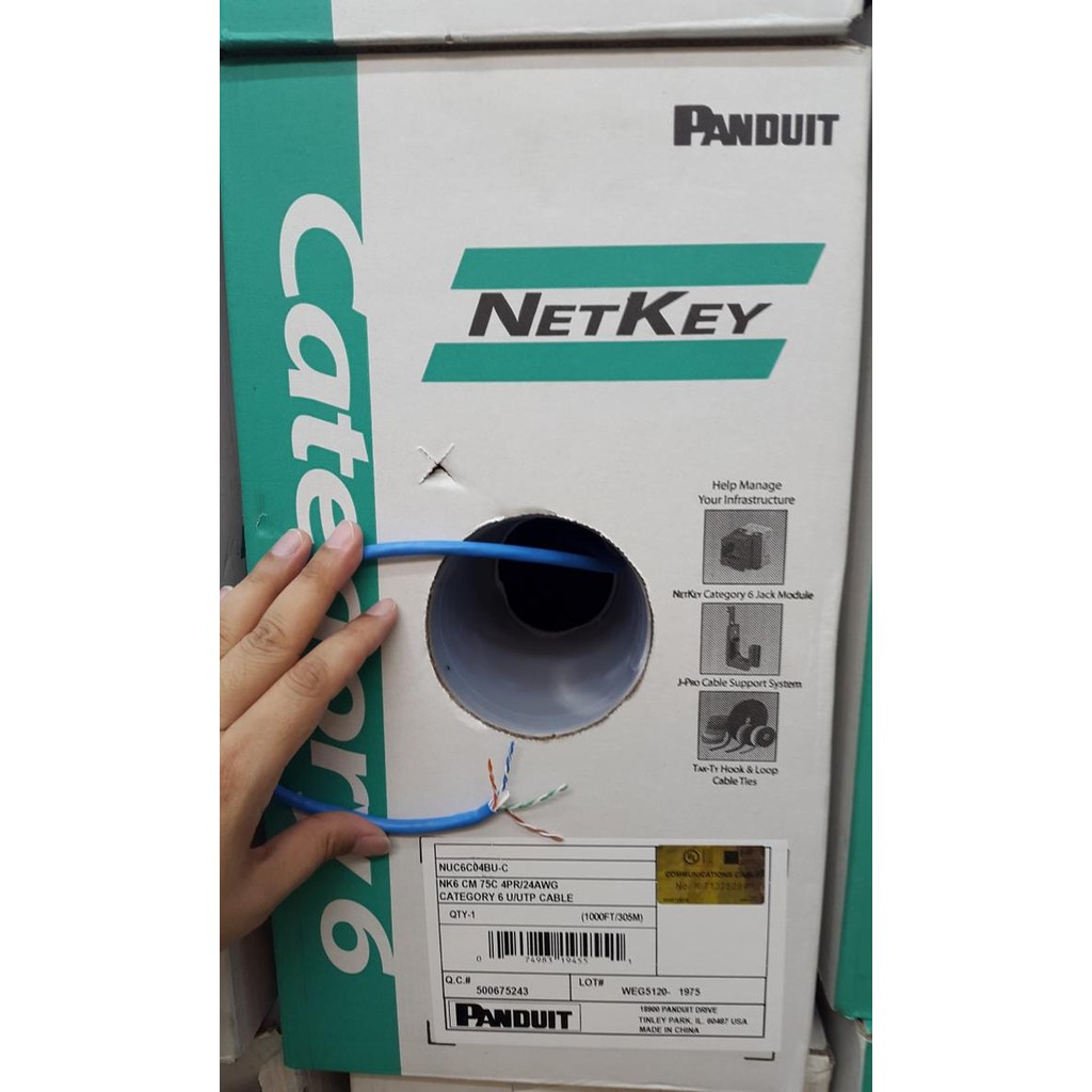 Kabel Lan Utp Cat6 Panduit 50Meter / Panduit Cat 6 / Panduit