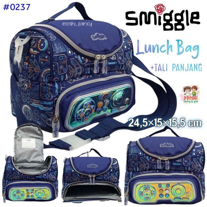 Lunch Bag Double Decker Smiggle Virtual Game / Tas Makan Smiggle Selempang Virtual Game / Tas Bekal