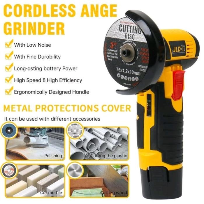 Terhemat Gerinda Mini Jld-Ii, Gerinda 3" Cordless Batre 15V 3 Cell Gerinda 3Inch Gerinda Mini