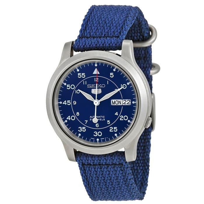 Seiko 5 SNK807K2 Automatic 21 Jewels Blue Military Nylon Strap