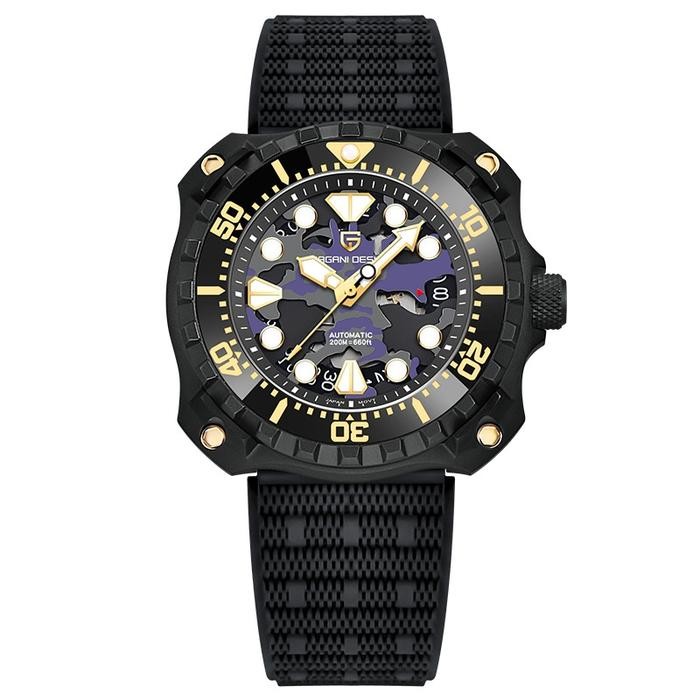 Jam Tangan Pria Original Elegant Pagani Design Military Camouflage Full Automatic Sapphire Glass