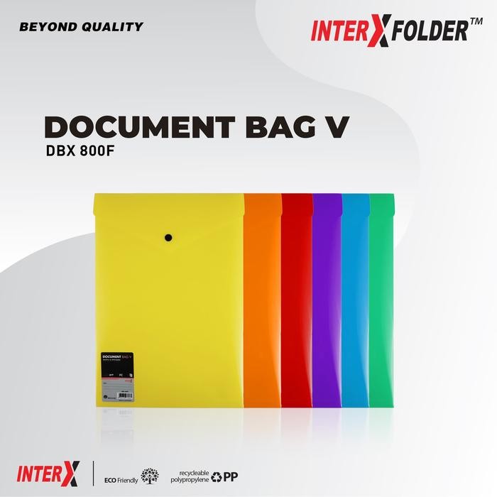 Map Plastik Kancing F4 InterX Opaq - Stopmap Folio Berkualitas Berkualitas