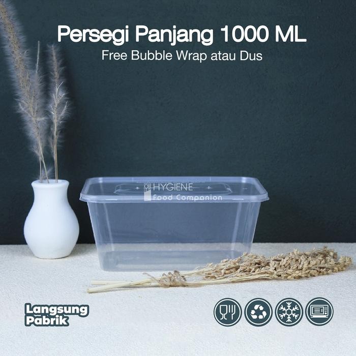JT Thin Wall 1000 ml / KOTAK MAKAN PLASTIK 1000 ML THINWALL GROSIR