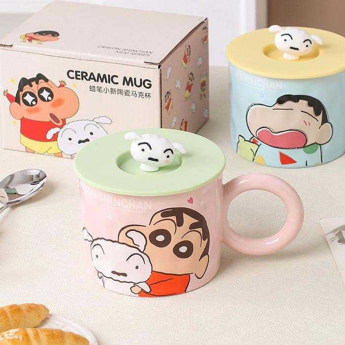 

Barang Terlaris New Hampers Kado Hadiah Shinchan Mug With Lid Souvenir Gelas Ready