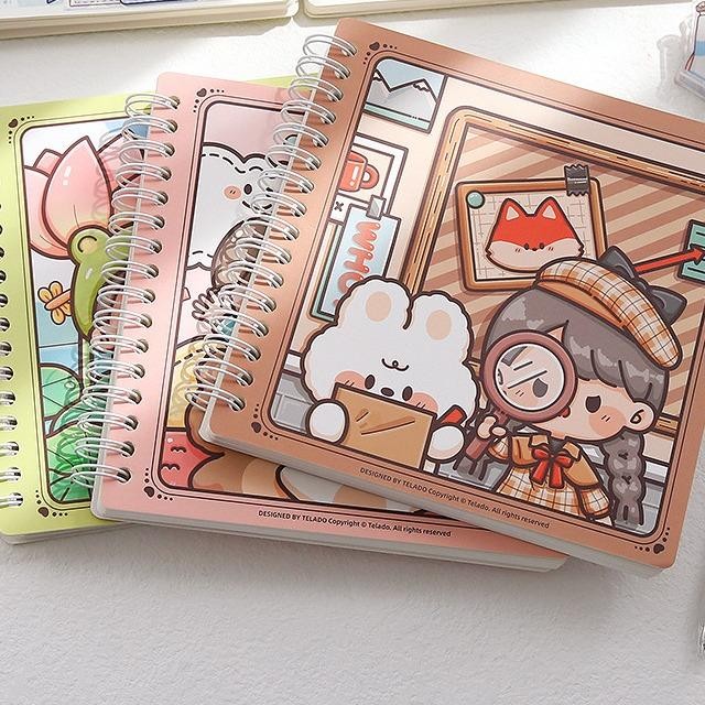 

tersedia buku binder aesthetic farm girl character, purple paper