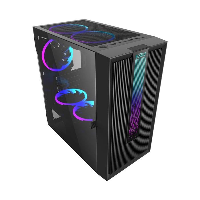 PCCOOLER PLATINUM LM200 BLACK MESH RGB GAMING CASE