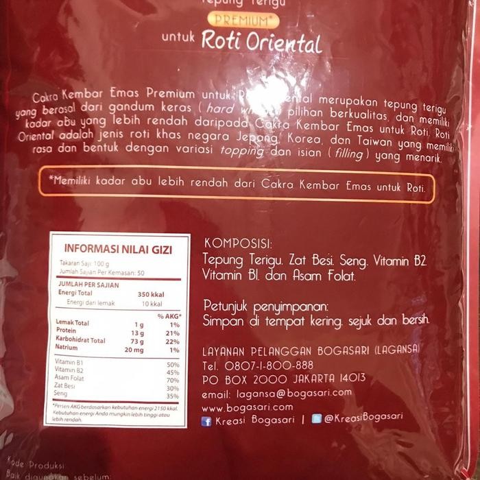

Promo Terlaris Tepung Cakra Kembar Roti Oriental 5kg Ready