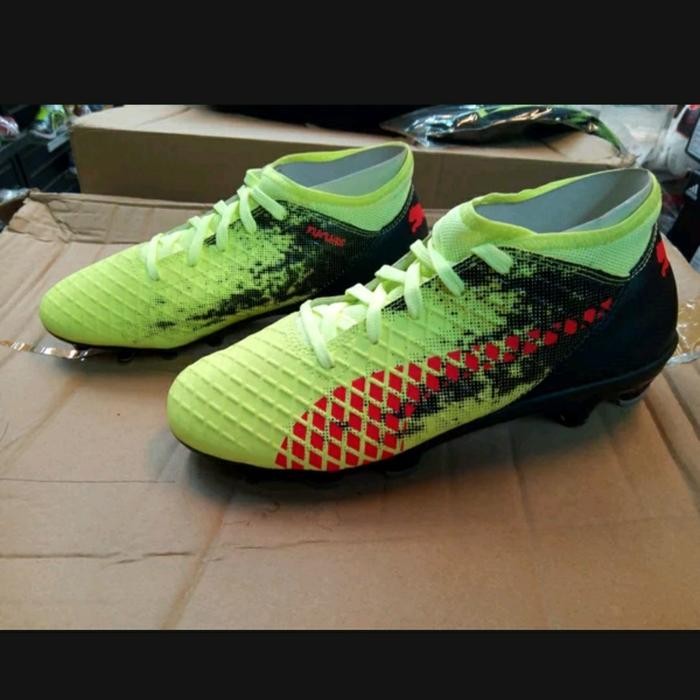 sepatu bola anak puma future 18.4 fg jr yellow original
