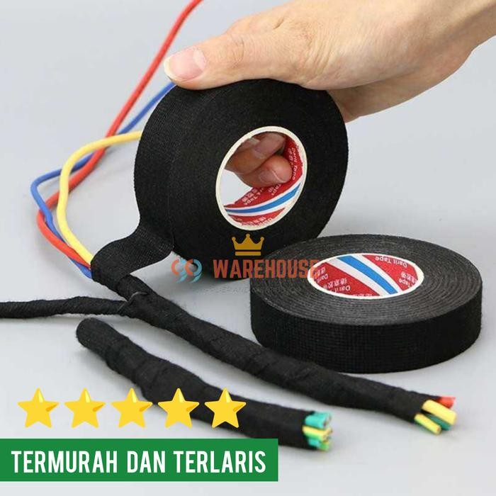

ID LAKBAN KAIN PENUTUP PERAPI KABEL 15 METER / SELOTIP ISOLASI HITAM KAIN
