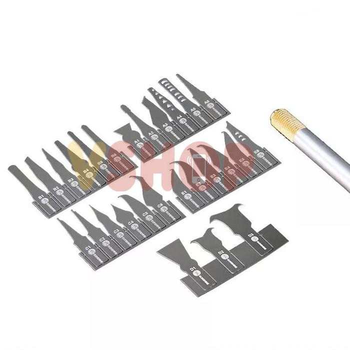 

ID PISAU IC HANDPHONE SET + 27 MATA PISAU PRECISION KNIFE SS-101A