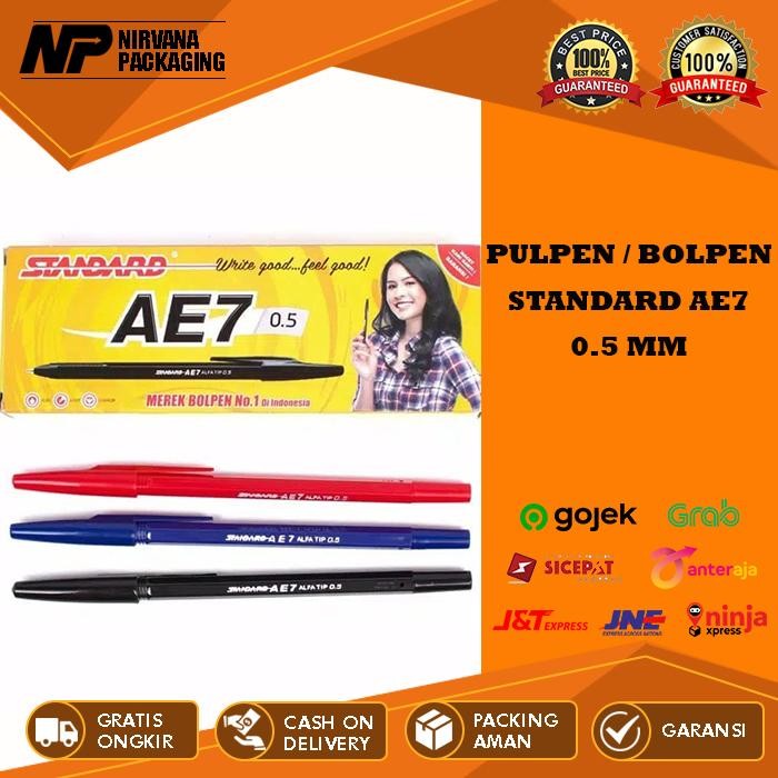 

ID PULPEN / BOLPEN / PEN / PENA STANDARD AE7 0.5 MM HITAM BIRU MERAH