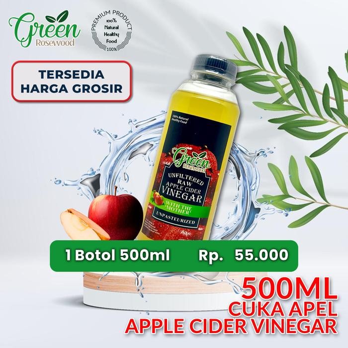 

CUKA APEL 500ML / CUKA APEL ORGANIC WITH MOTHER 500 ML/ PREMIUM APPLE CIDER VINEGAR WITH THE MOTHER