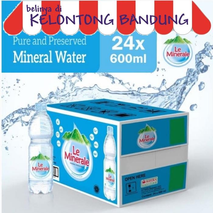 

LE MINERALE BOTOL 600ML AIR MINERAL LEMINERALE PET 600 ML - DUS KARTON WATER