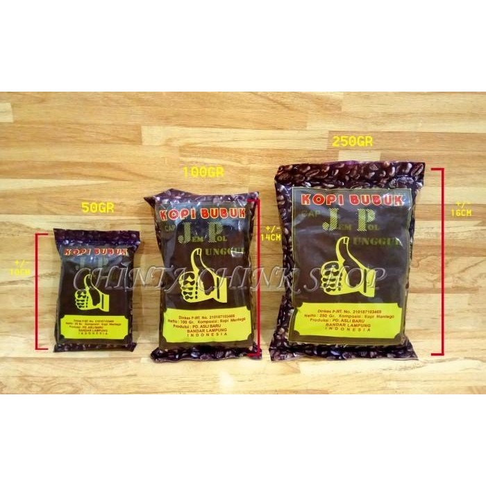 

KOPI BUBUK CAP JEMPOL UNGGUL (JP) ASLI LAMPUNG 250G