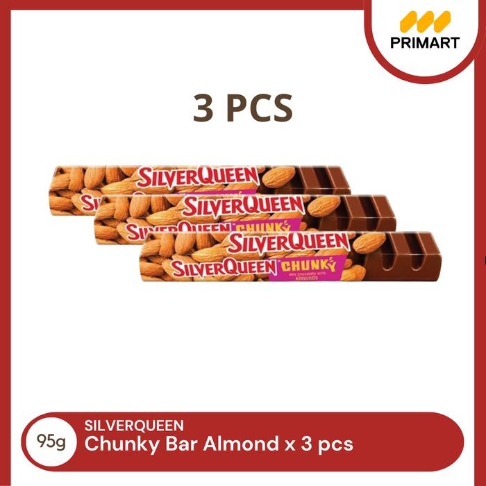 

Neww Bundling 3 Pcs Silverqueen Chunky Bar Almond 95gr Terlaris